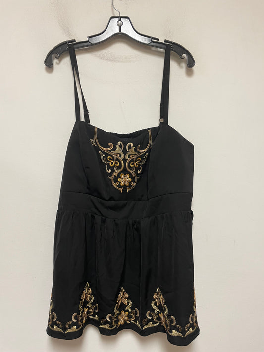 Top Sleeveless By Torrid In Black & Gold, Size: 3x