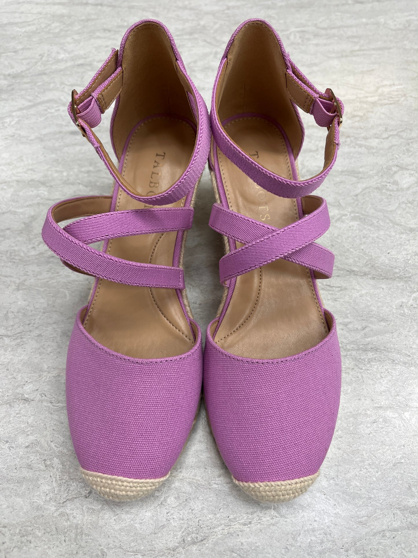 Shoes Heels Wedge By Talbots In Purple, Size: 7.5