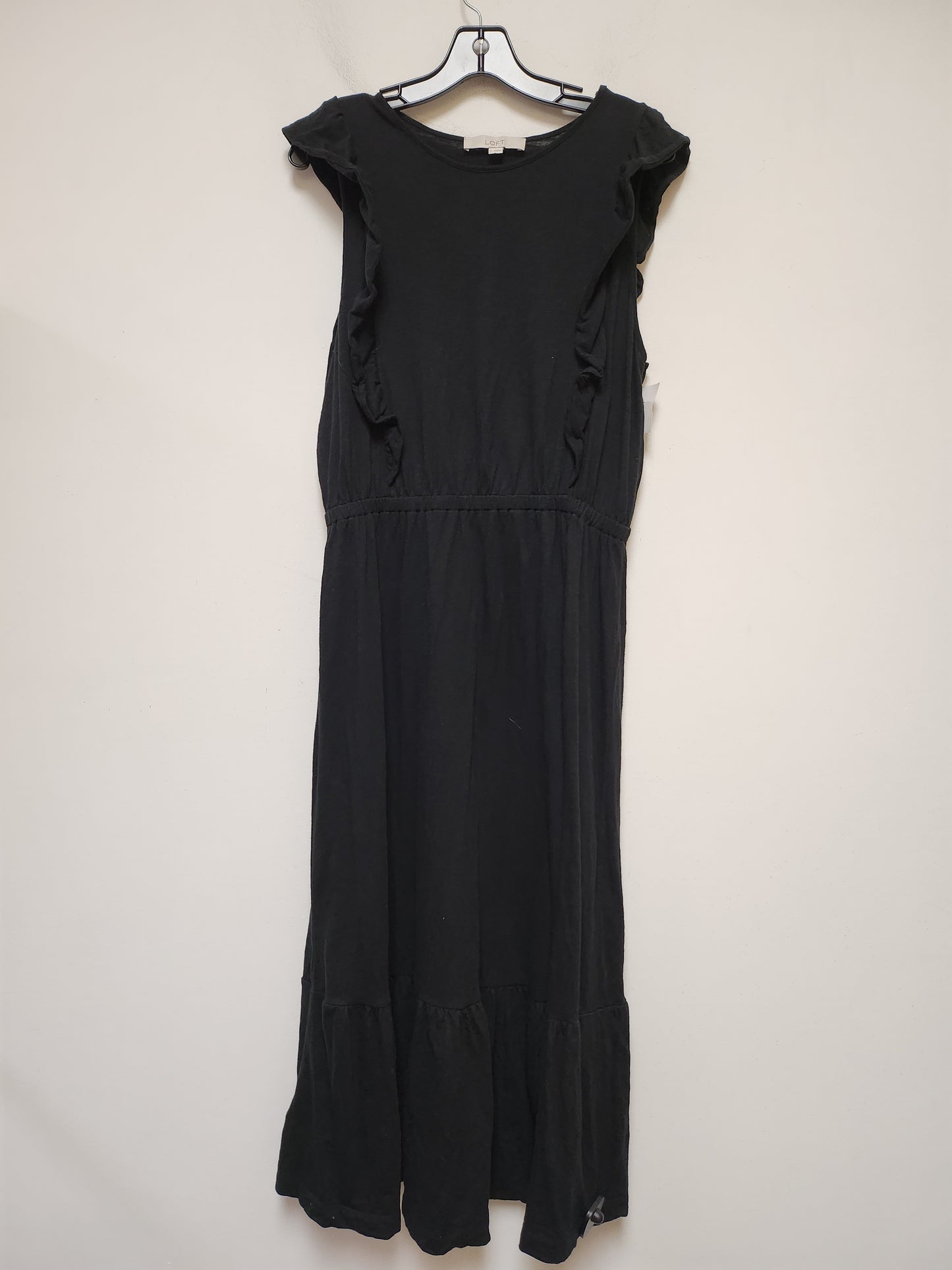 Dress Casual Maxi By Loft In Black, Size: L