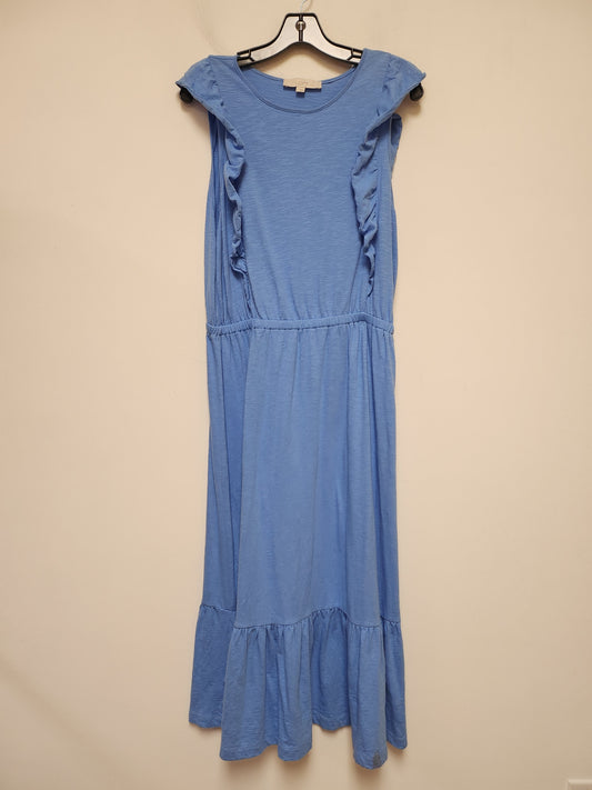 Dress Casual Maxi By Loft In Blue, Size: L