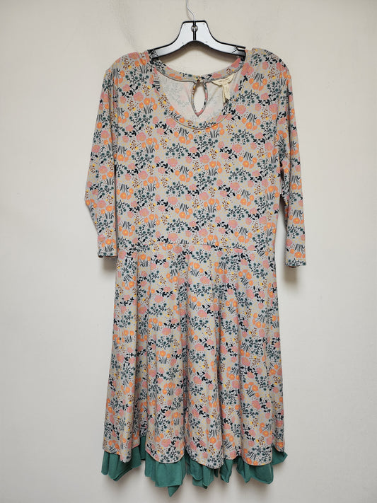 Dress Casual Midi By Matilda Jane In Floral Print, Size: L