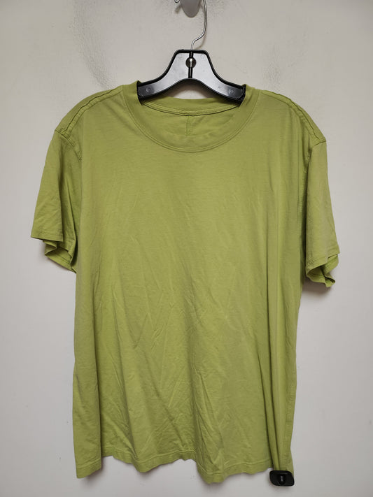 Athletic Top Short Sleeve By Lululemon In Green, Size: M