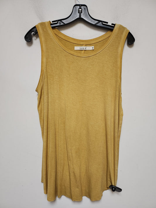 Top Sleeveless Basic By Clothes Mentor In Yellow, Size: M