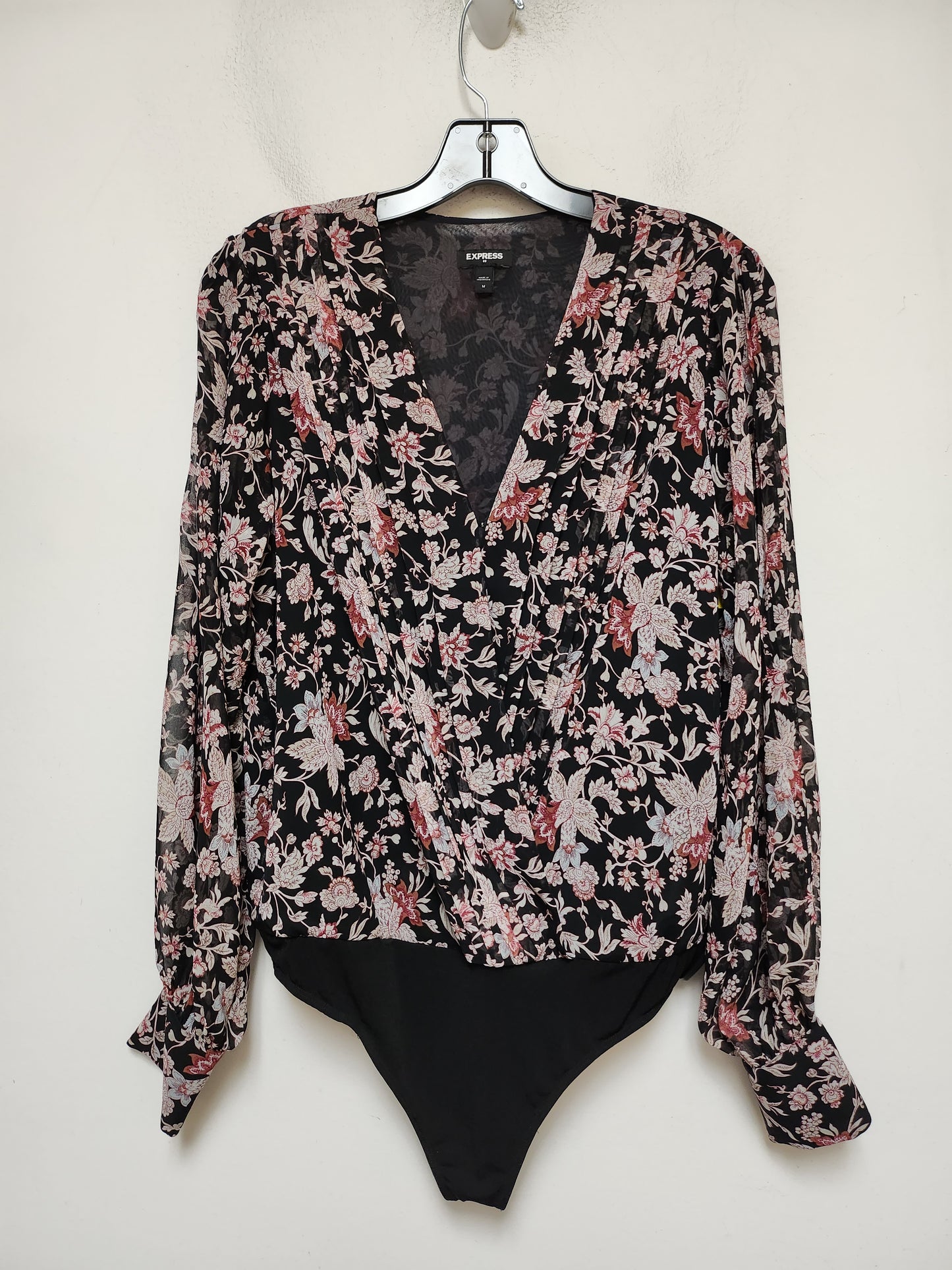 Bodysuit By Express In Floral Print, Size: M