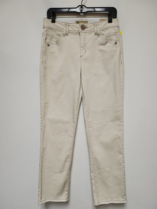 Jeans Straight By Democracy In Cream Denim, Size: 6