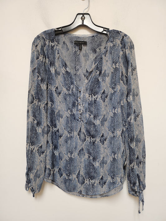 Top Long Sleeve Basic By White House Black Market In Snakeskin Print, Size: S