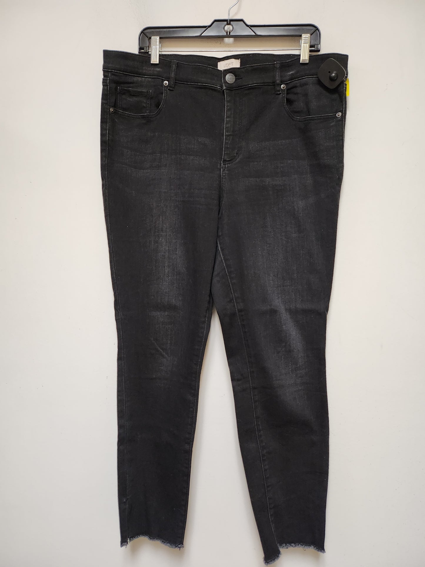 Jeans Straight By Loft In Black, Size: 16