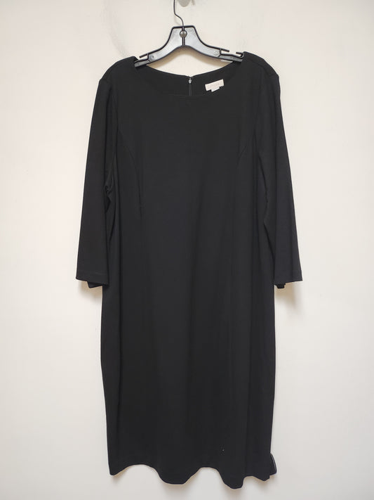 Dress Casual Midi By Chicos In Black, Size: Xl