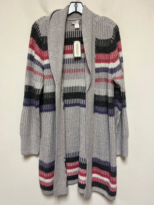 Sweater Cardigan By Christopher And Banks In Striped Pattern, Size: Xl