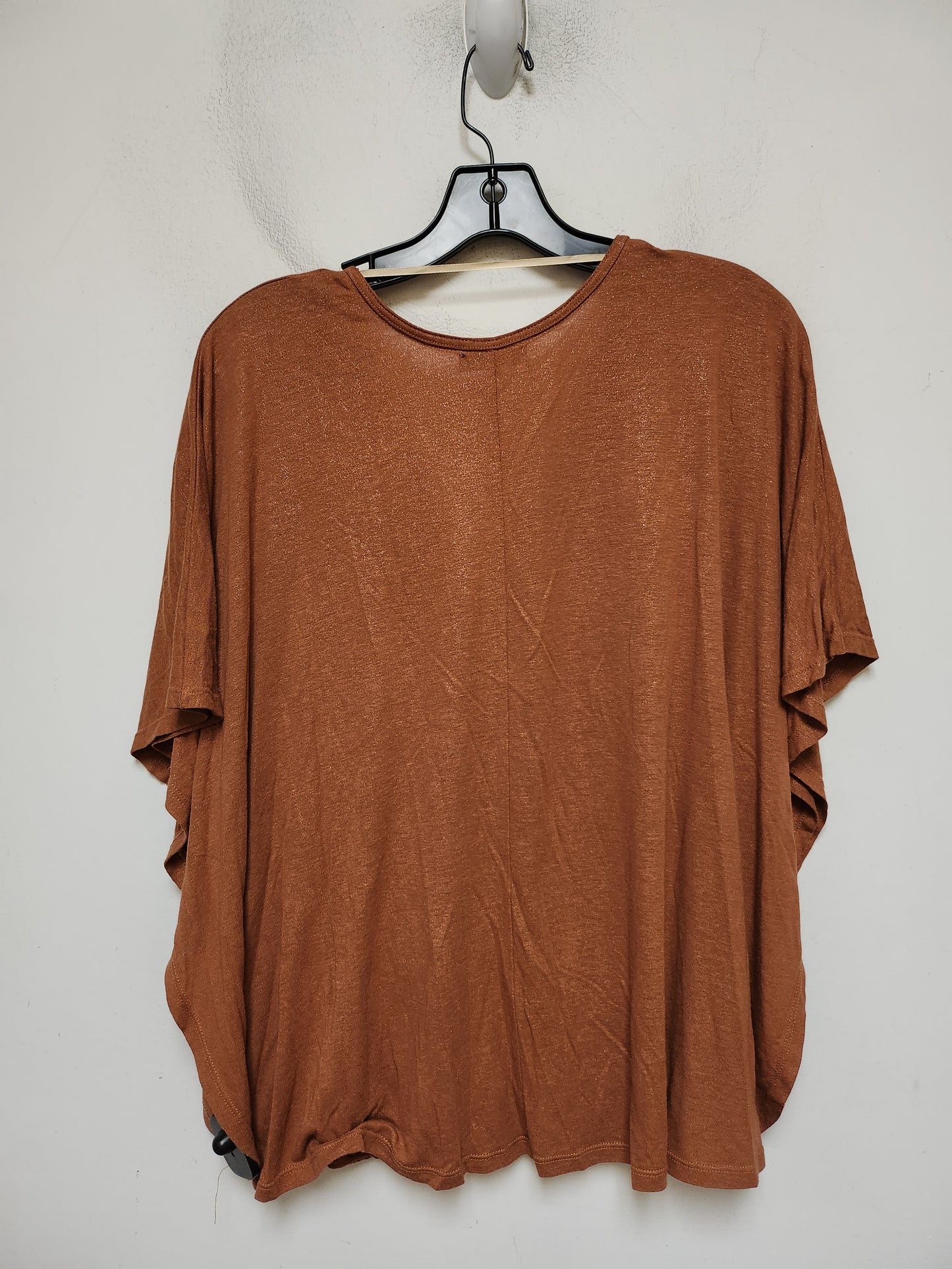 Top Short Sleeve By Democracy In Brown, Size: L