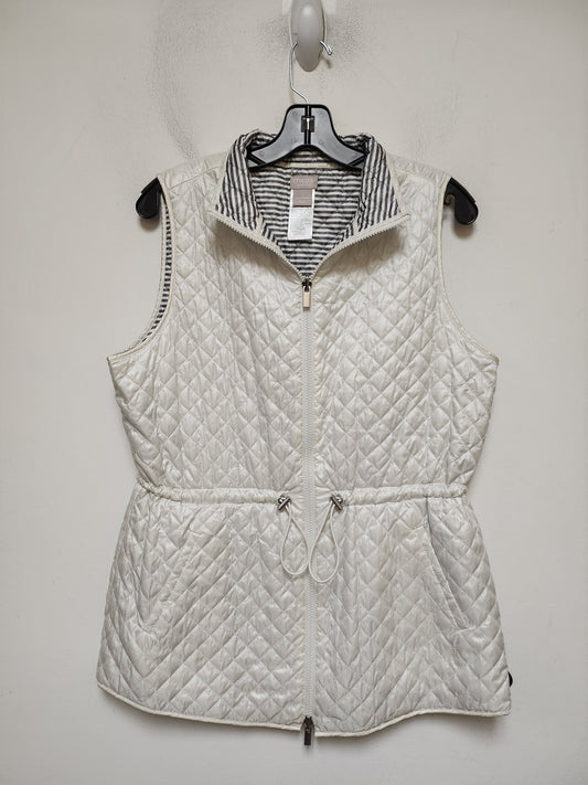 Vest Puffer & Quilted By Chicos In Ivory, Size: M