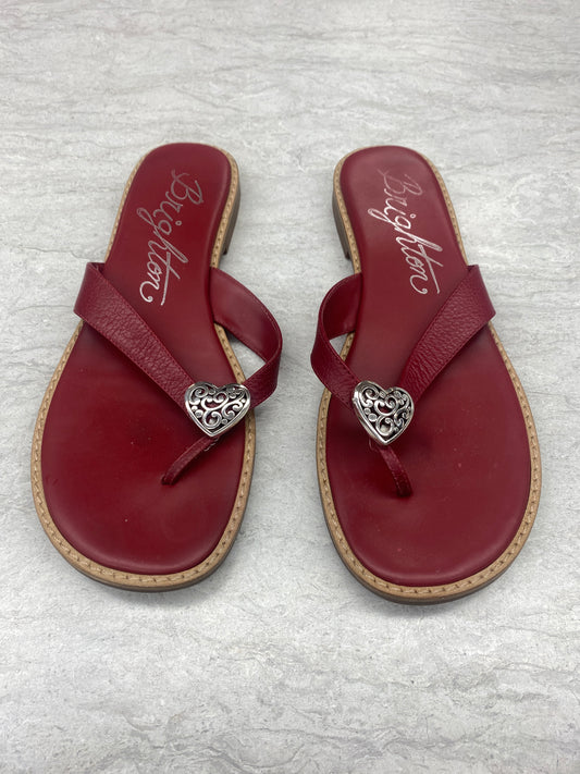 Sandals Flats By Brighton In Red, Size: 8