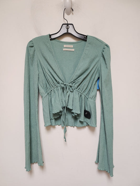 Top Long Sleeve By Urban Outfitters In Green, Size: S