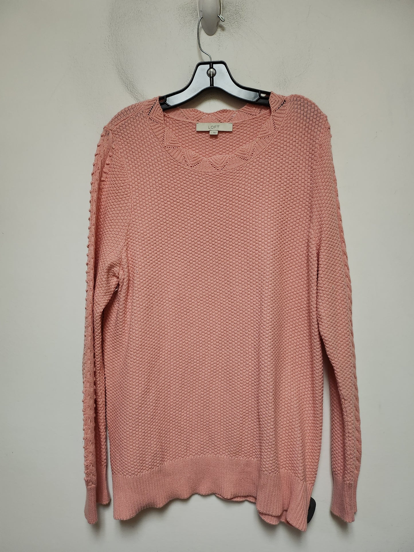 Sweater By Loft In Pink, Size: L