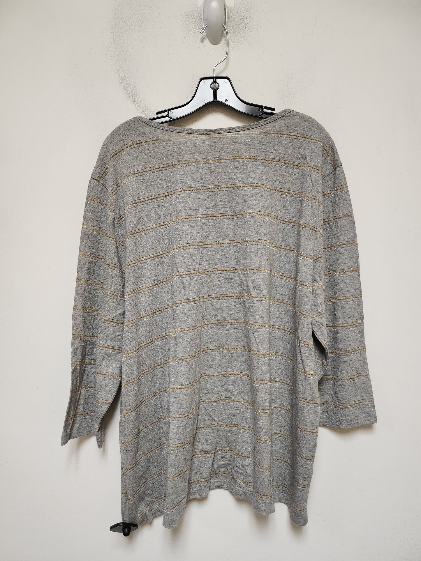 Top Long Sleeve Basic By Clothes Mentor In Striped Pattern, Size: 2x