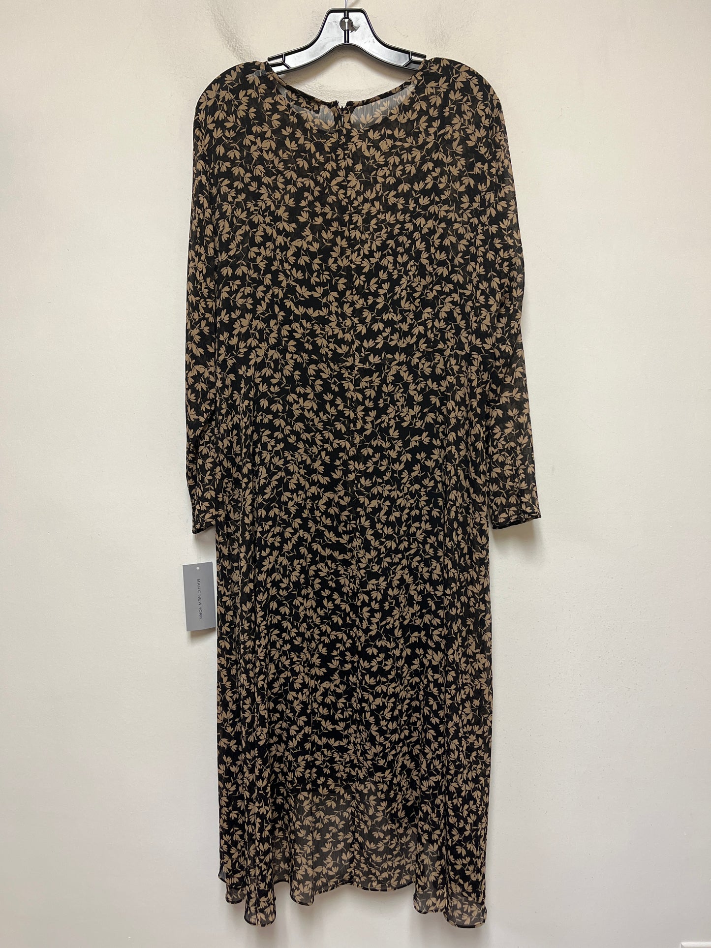 Dress Casual Midi By Marc New York In Black & Tan, Size: Xl