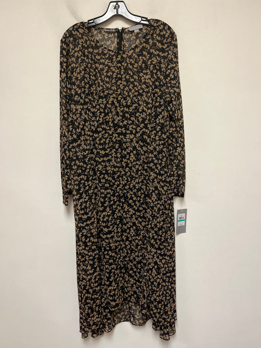 Dress Casual Midi By Marc New York In Black & Tan, Size: Xl