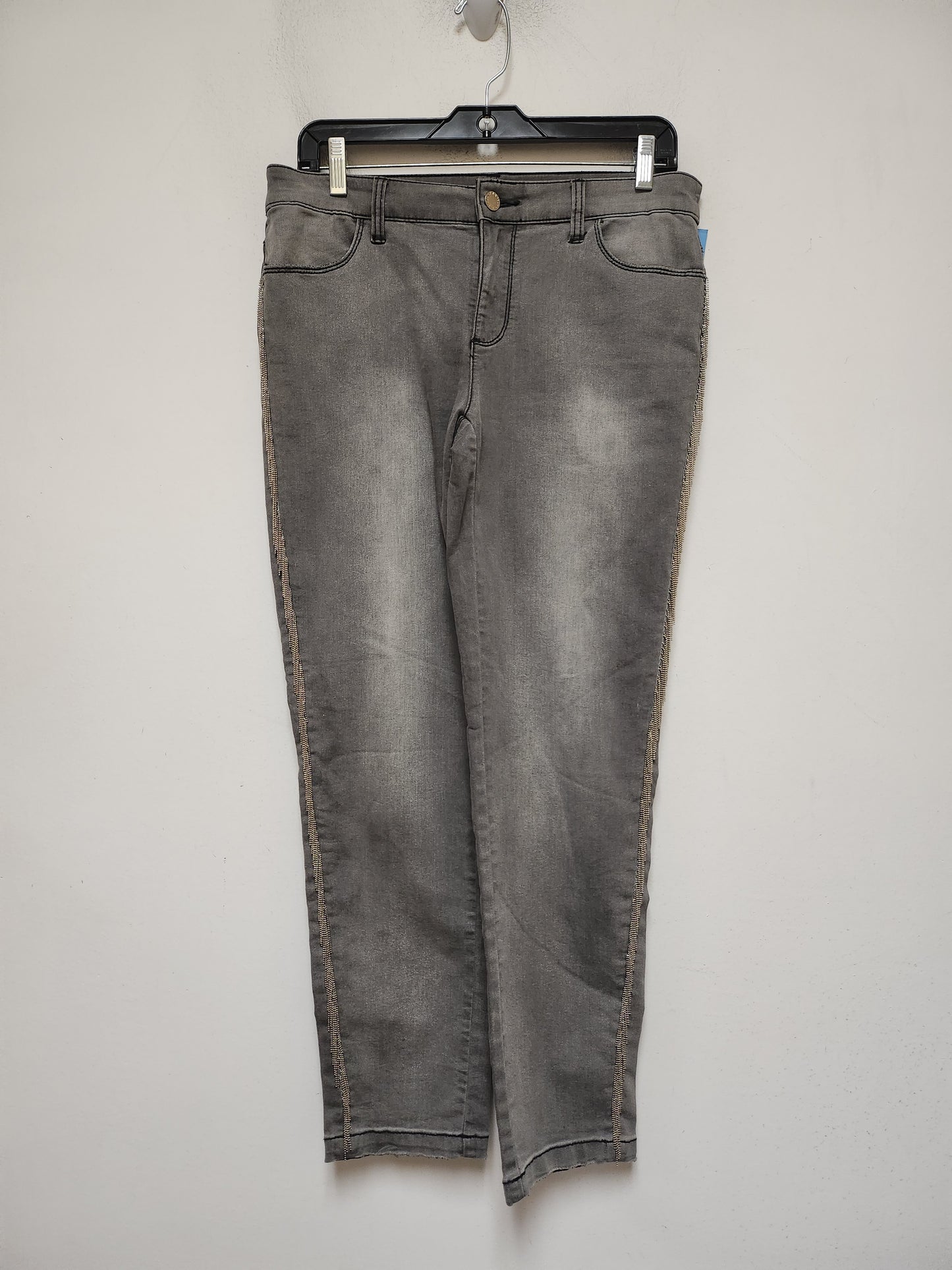 Jeans Straight By Chicos In Black Denim, Size: 2