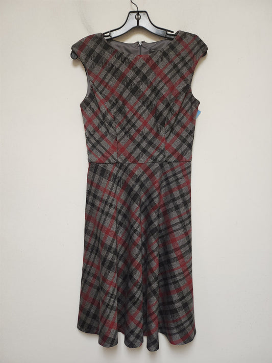 Dress Casual Midi By Maggy London In Plaid Pattern, Size: Xs