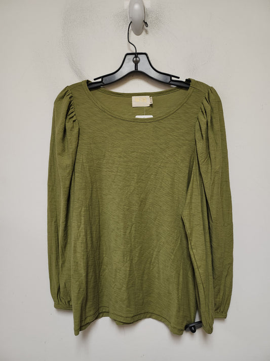 Top Long Sleeve Basic By Nation Ltd In Green, Size: M