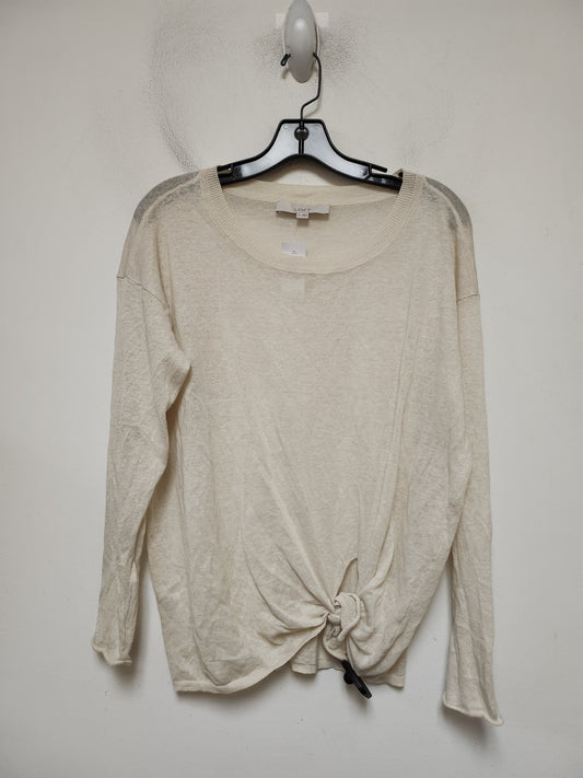 Top Long Sleeve By Loft In Tan, Size: Xs