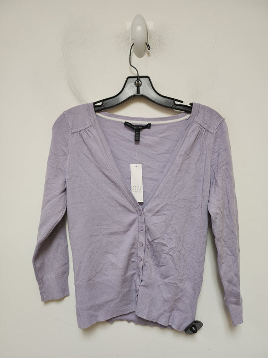 Sweater Cardigan By White House Black Market In Purple, Size: Xs