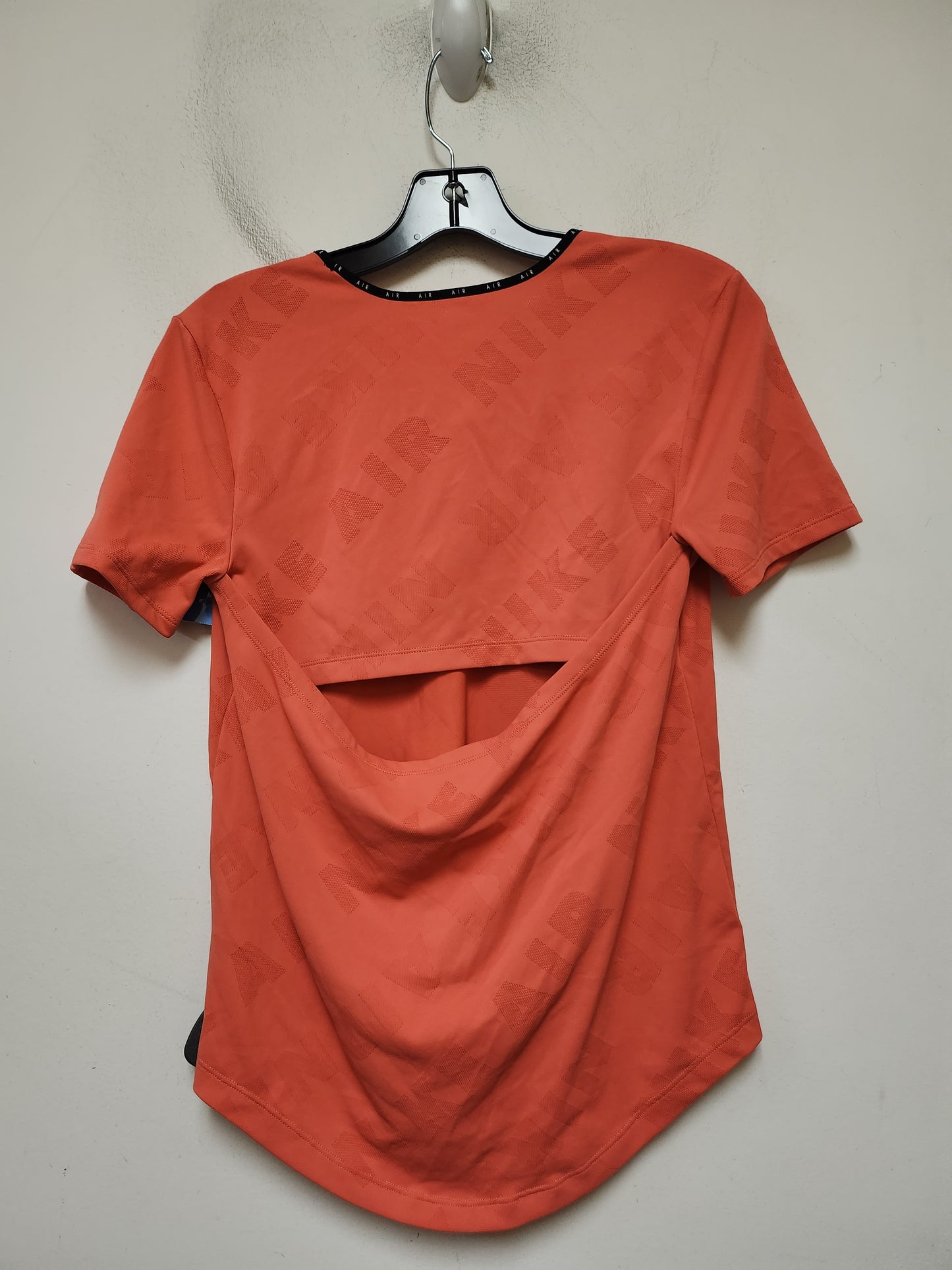 Athletic Top Short Sleeve By Nike Apparel In Orange, Size: S