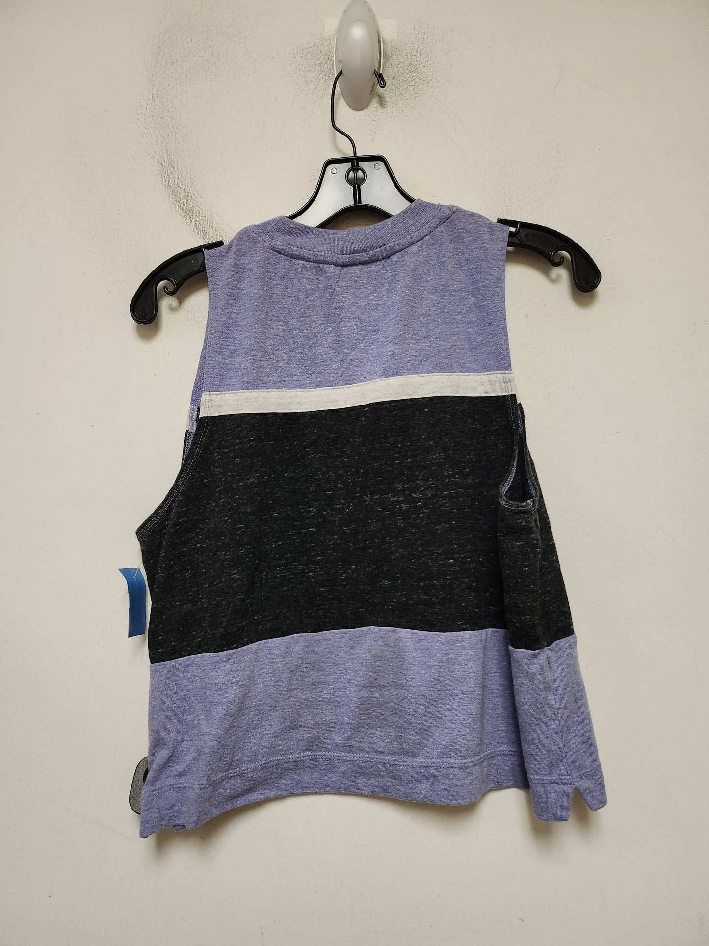 Athletic Tank Top By Nike Apparel In Black & Purple, Size: M