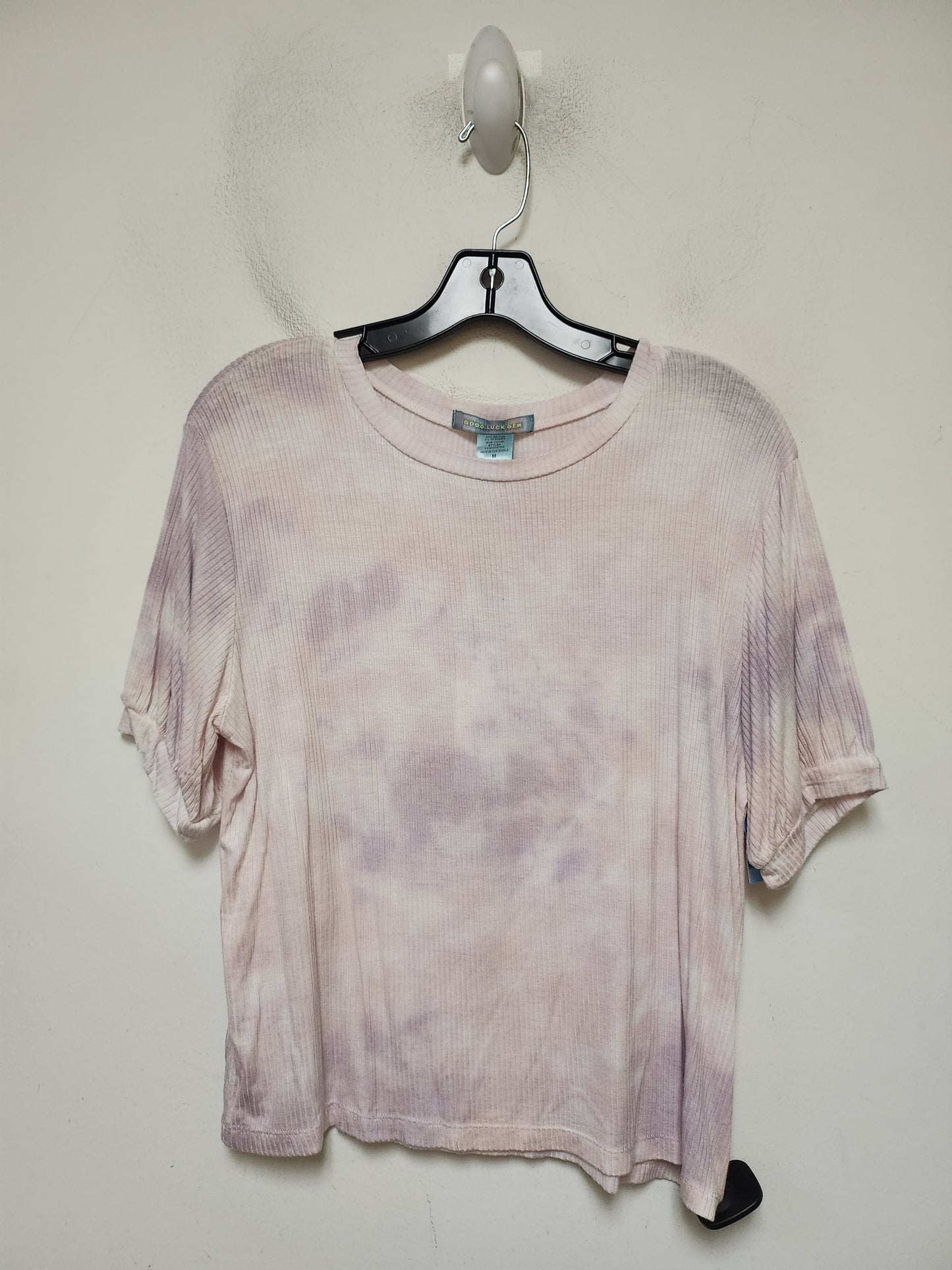 Top Short Sleeve Basic By Good Luck Gem In Tie Dye Print, Size: M