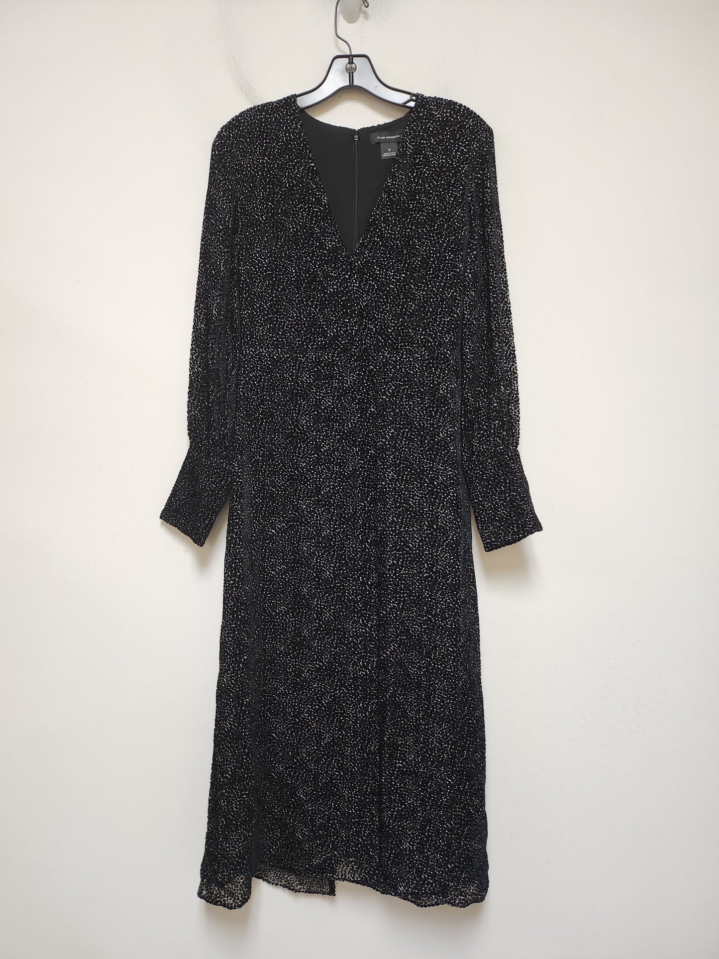 Dress Casual Maxi By Club Monaco In Black & Cream, Size: Xs