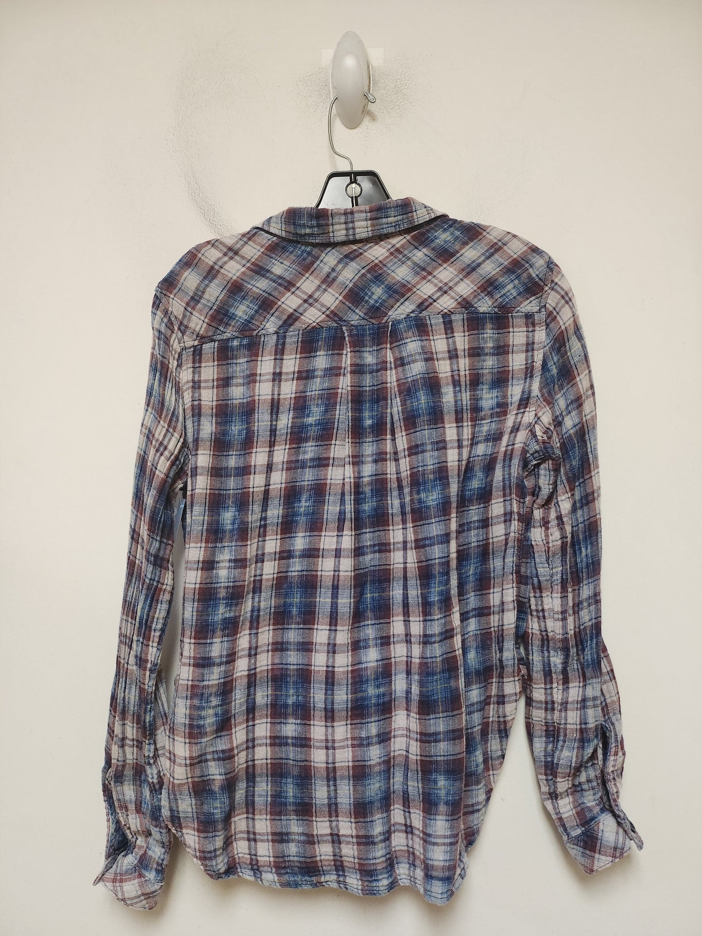 Top Long Sleeve By Cloth & Stone In Plaid Pattern, Size: S