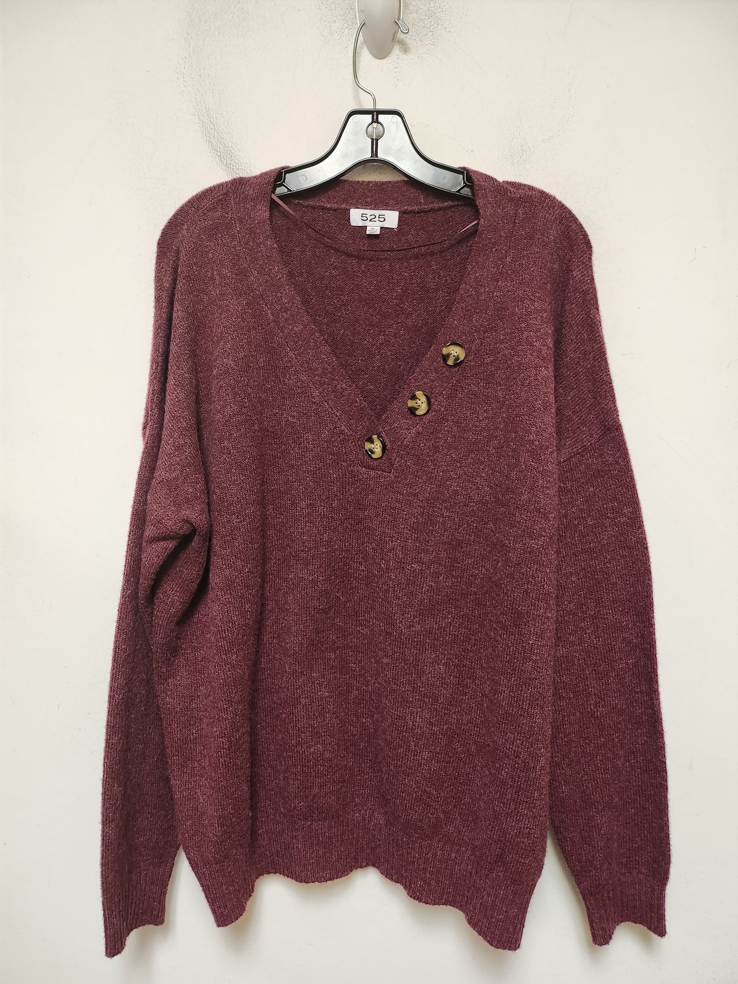 Sweater By 525 In Maroon, Size: Xl