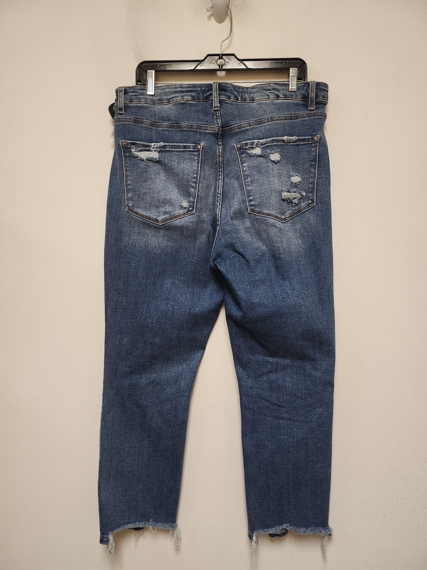 Jeans Straight By Vervet In Blue Denim, Size: 14