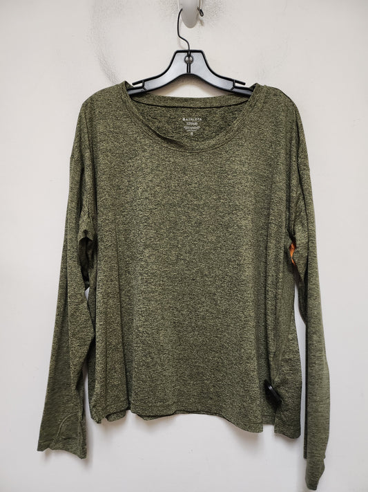 Athletic Top Long Sleeve Crewneck By Athleta In Green, Size: Xl