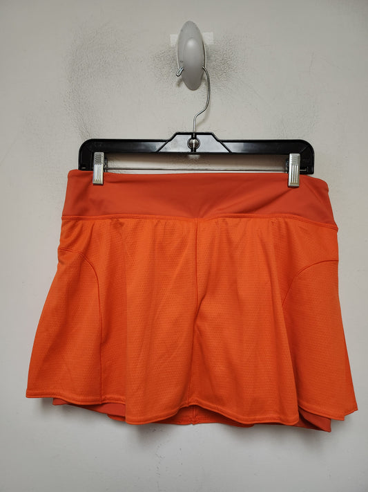 Athletic Skirt By Adidas In Orange, Size: L