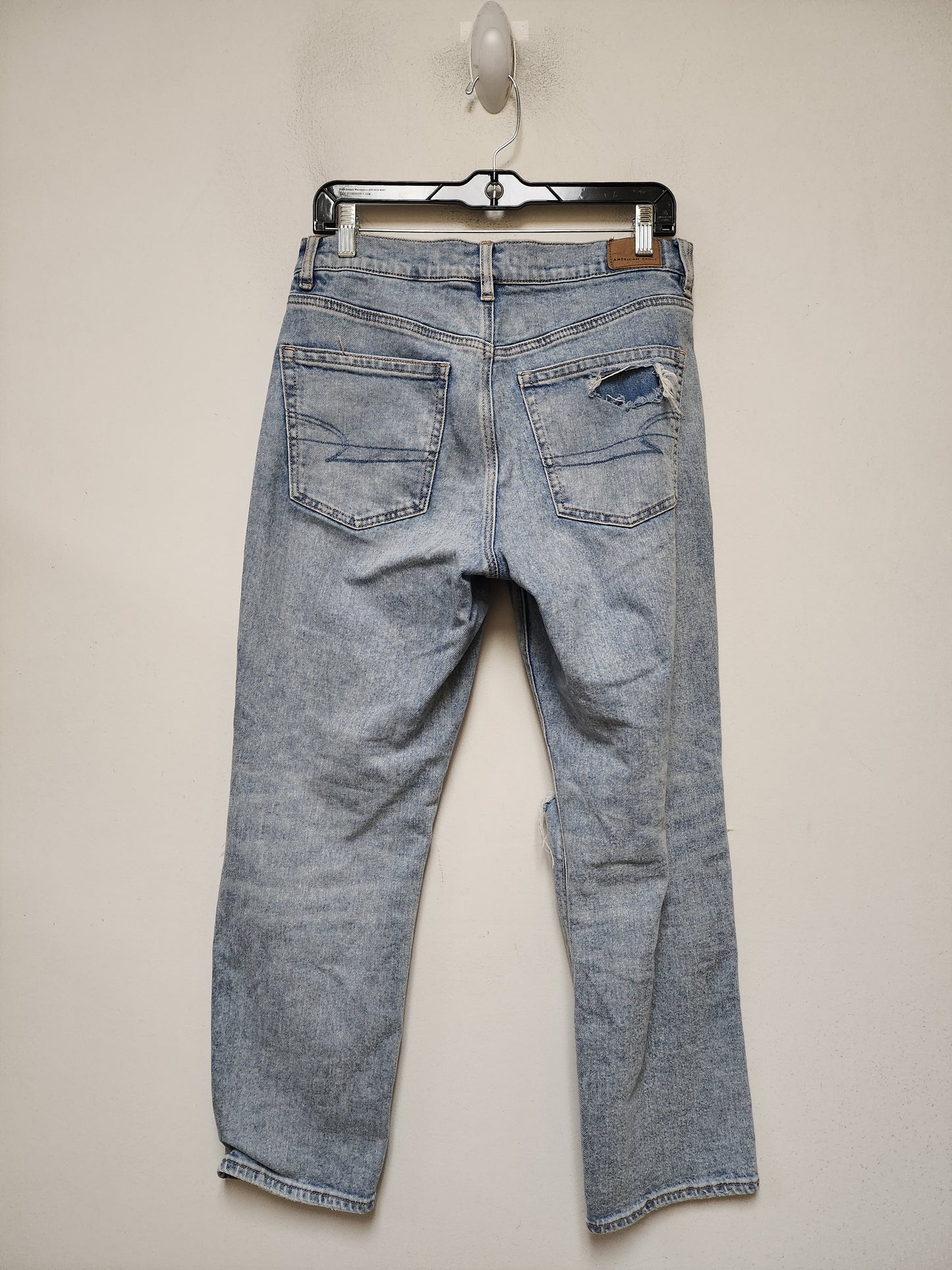 Jeans Boyfriend By American Eagle In Blue Denim, Size: 8