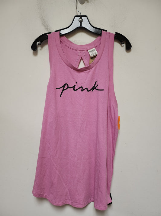 Athletic Tank Top By Pink In Pink, Size: M