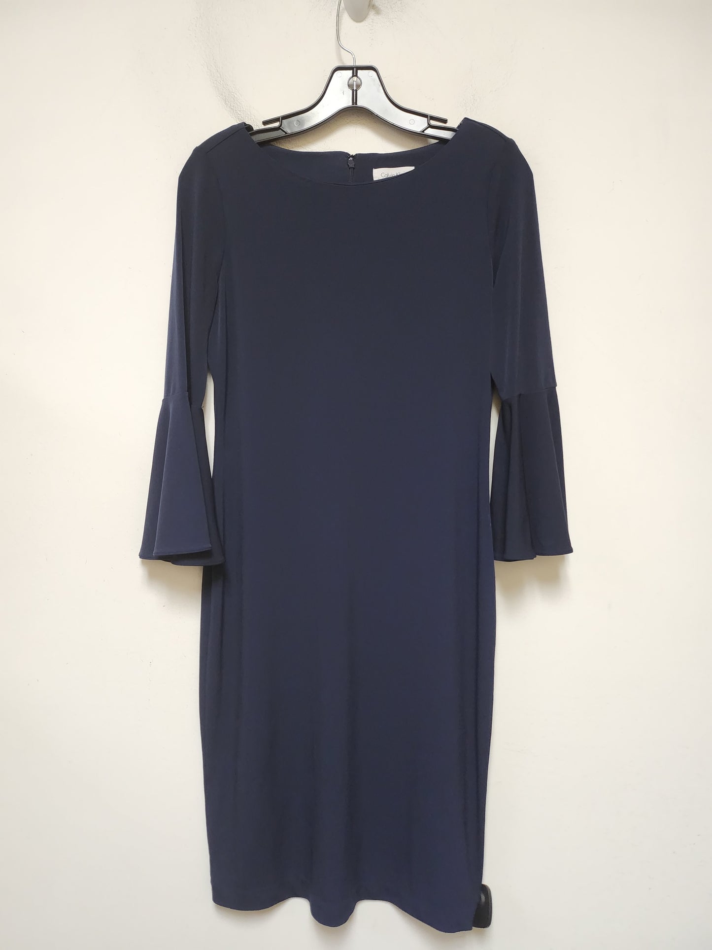 Dress Casual Midi By Calvin Klein In Navy, Size: S