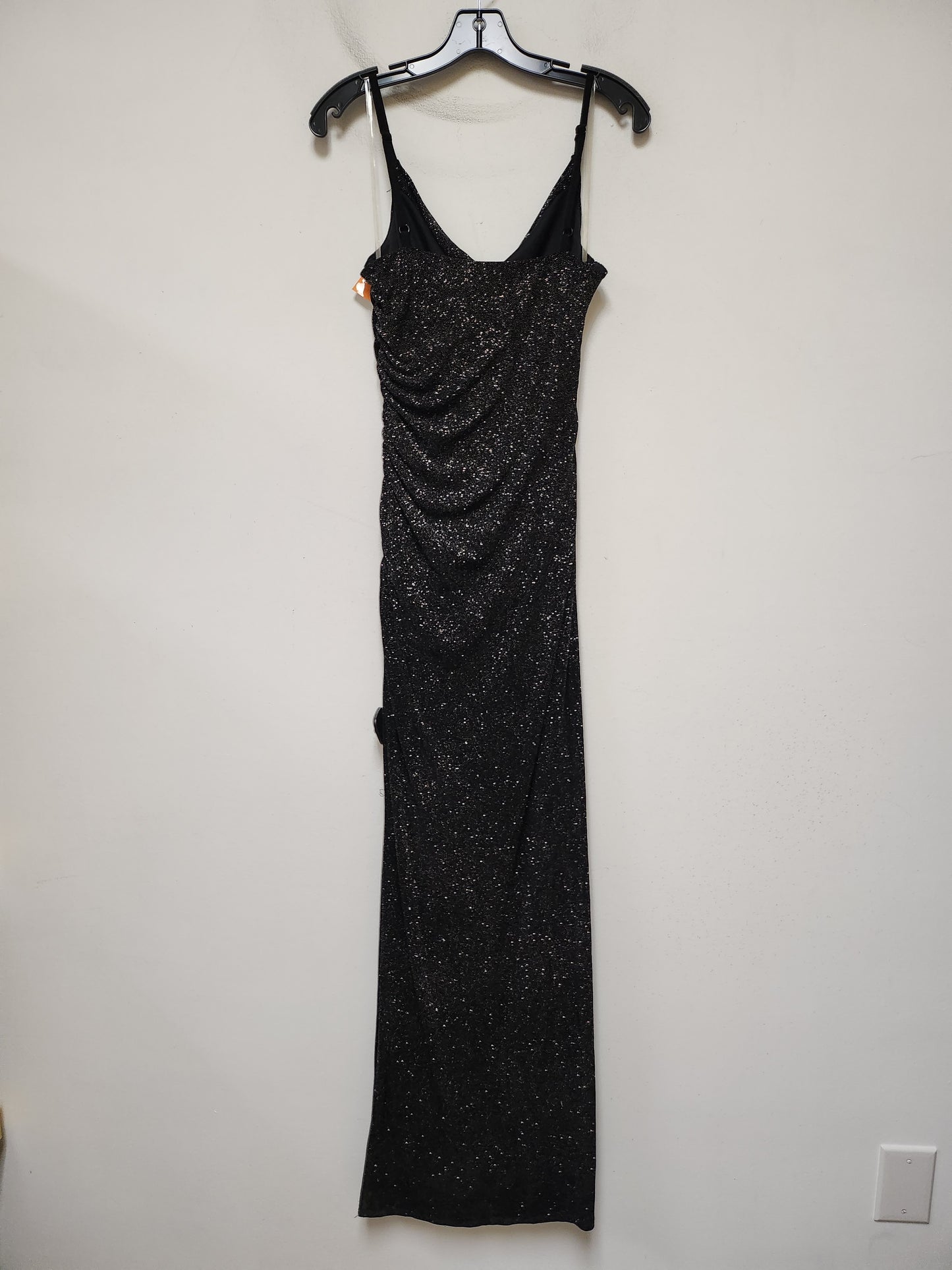 Dress Party Long By Clothes Mentor In Black & Silver, Size: M