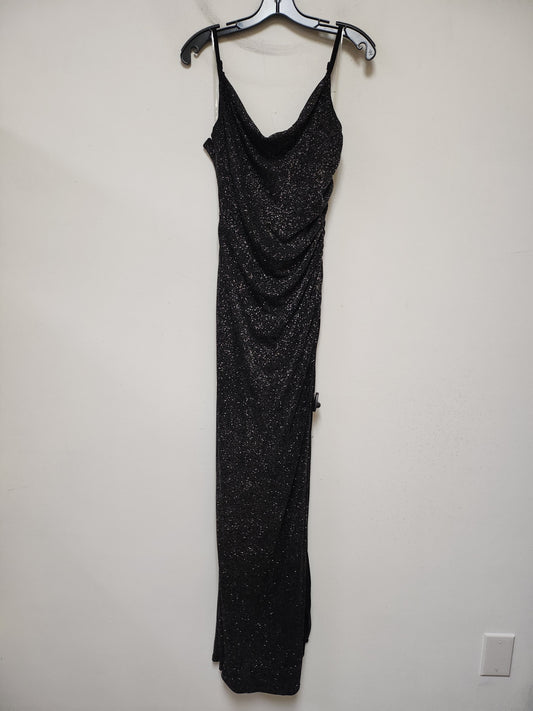 Dress Party Long By Clothes Mentor In Black & Silver, Size: M