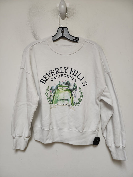 Sweatshirt Crewneck By Abercrombie And Fitch In White, Size: Xs