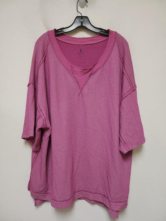 Athletic Top Short Sleeve By Free People In Purple, Size: L