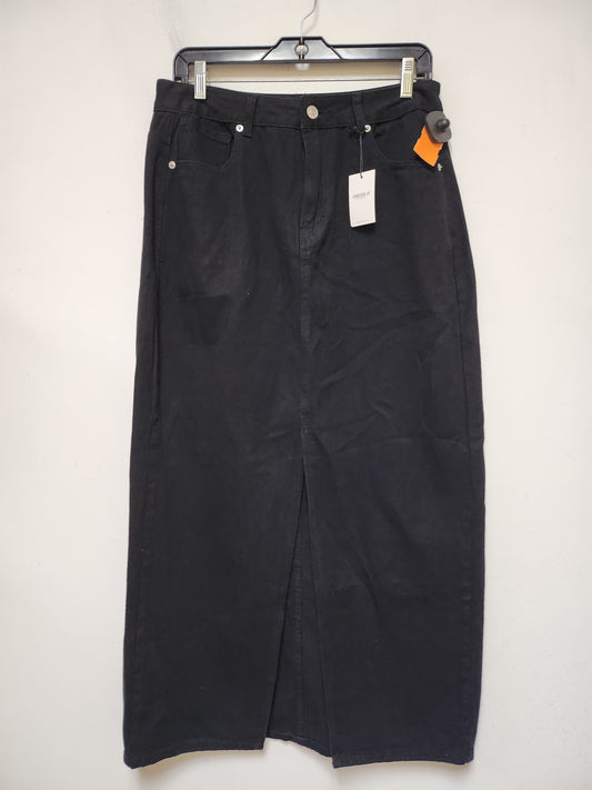 Skirt Maxi By Forever 21 In Black Denim, Size: 12