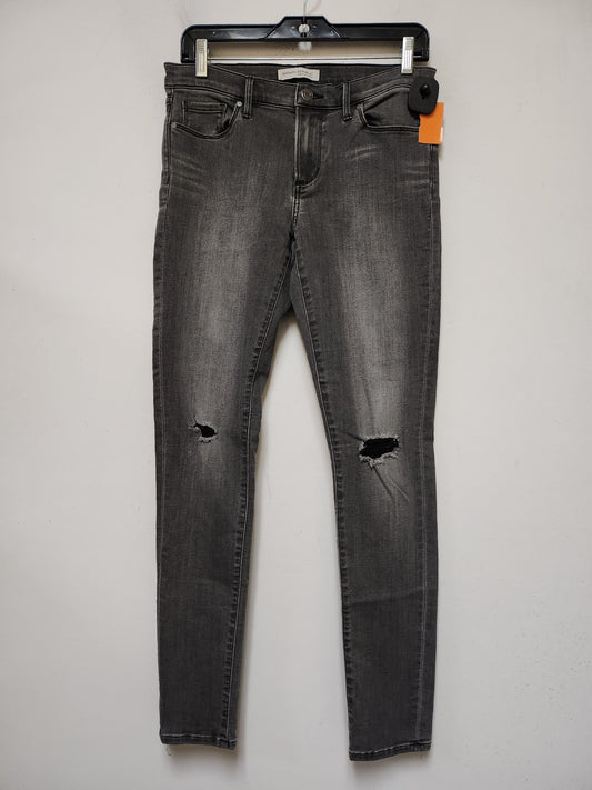 Jeans Skinny By Banana Republic In Black Denim, Size: 6