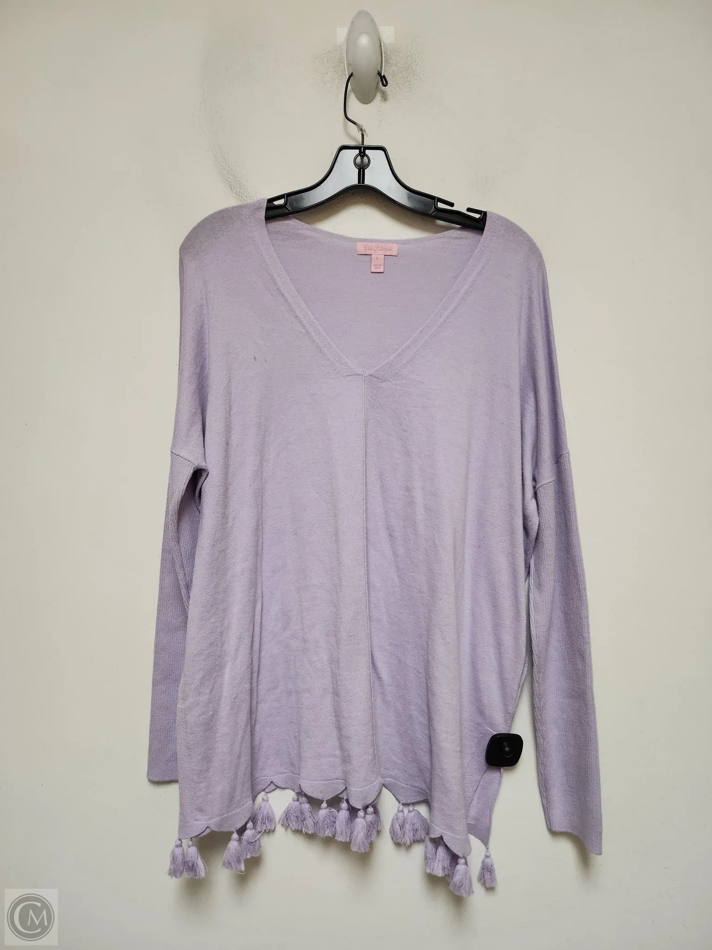Top Long Sleeve Designer By Lilly Pulitzer In Purple, Size: L