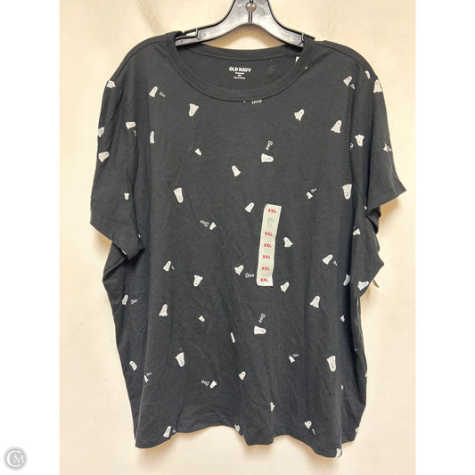 Top Short Sleeve Basic By Old Navy In Black, Size: Xxl