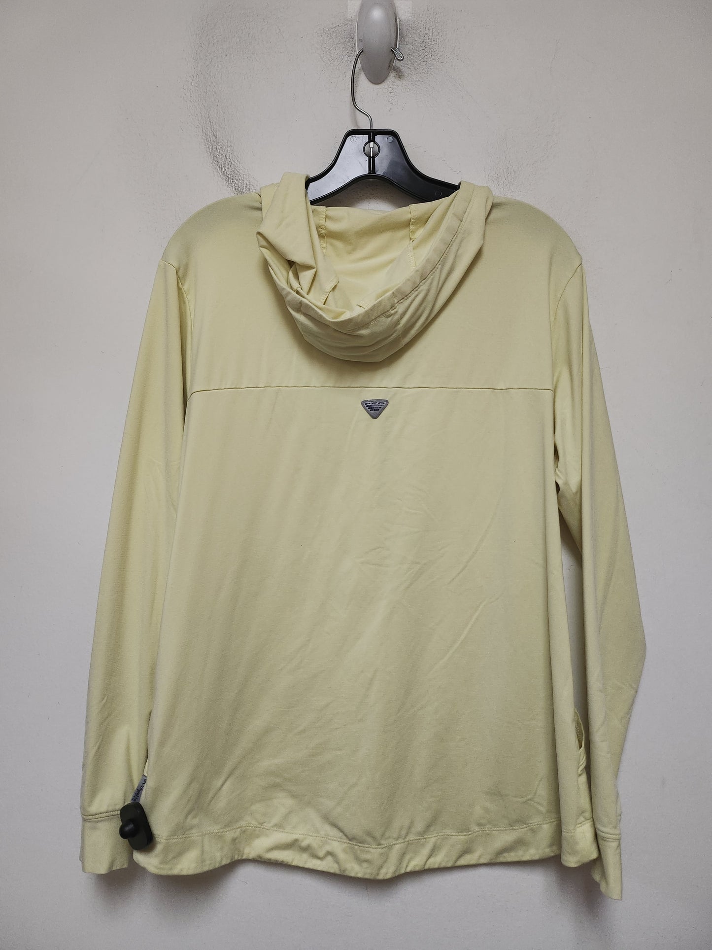 Athletic Top Long Sleeve Hoodie By Columbia In Yellow, Size: S