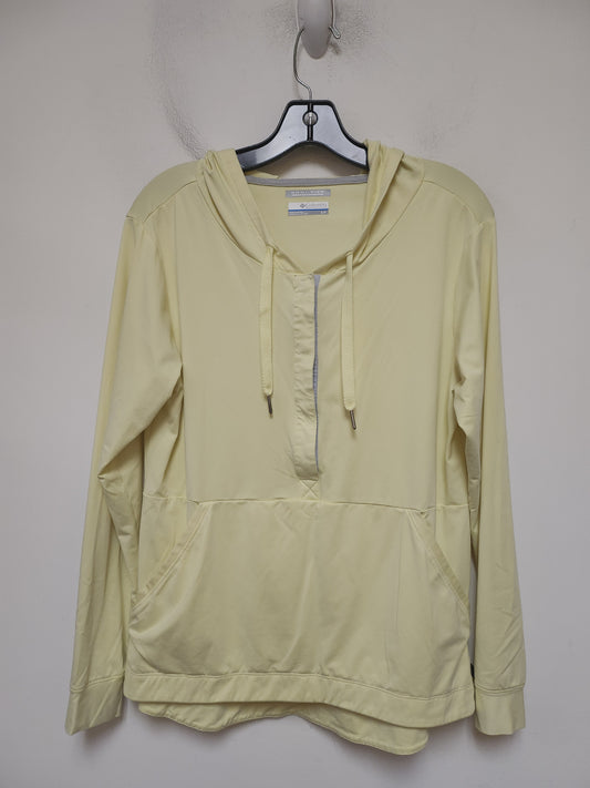 Athletic Top Long Sleeve Hoodie By Columbia In Yellow, Size: S