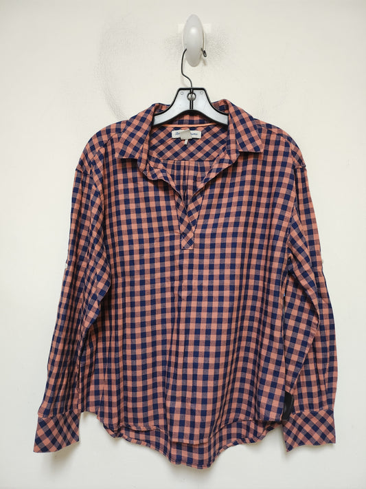 Top Long Sleeve By Tommy Bahama In Plaid Pattern, Size: S