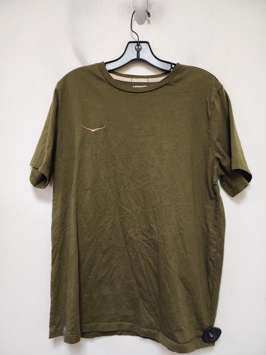 Athletic Top Short Sleeve By Hoka In Green, Size: M